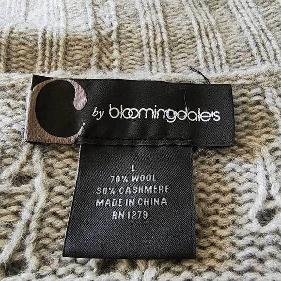 C by Bloomingdale's Women's Wool Cashmere Open Front Cardigan Sweater Size Large - Picture 9 of 12